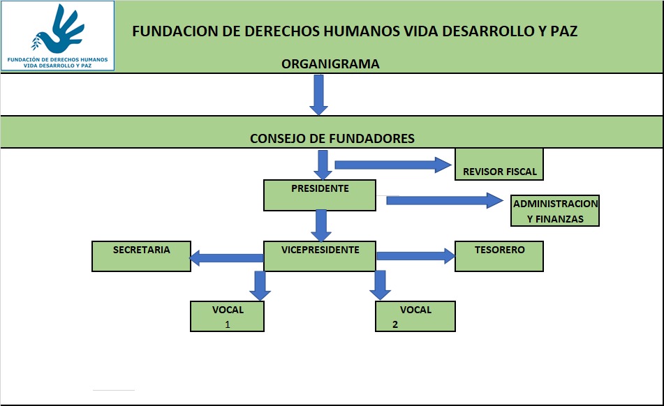 Organigrama Fundación Vida Desarrollo y Paz